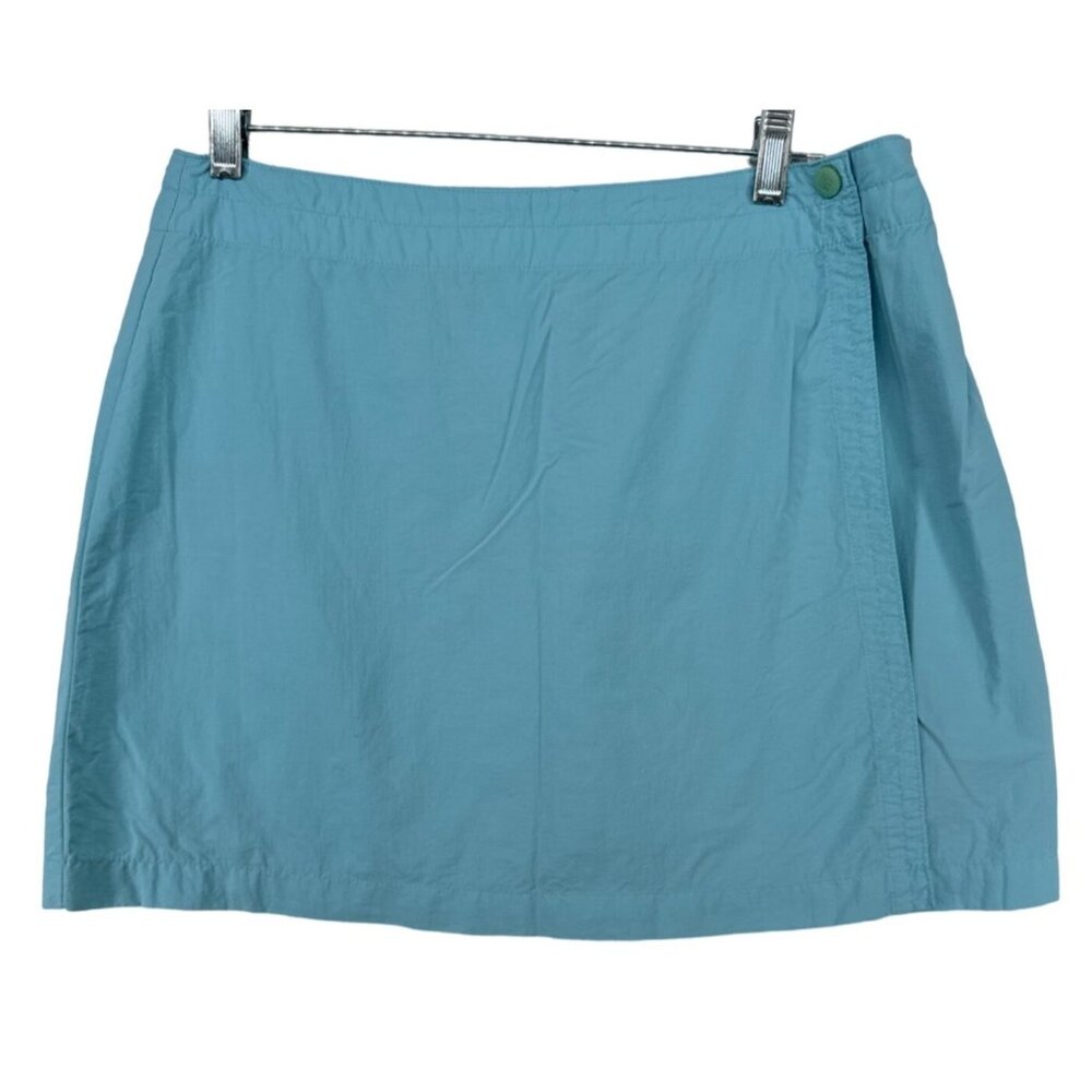 Columbia Women Skort + Short Sz 10 Blue Nylon Athleisure Sporty Outdoorsy Casual